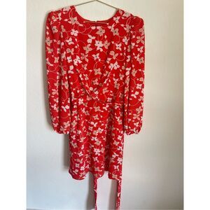 ELIZA J Floral Long Sleeve Fit & Flare Dress Size 8